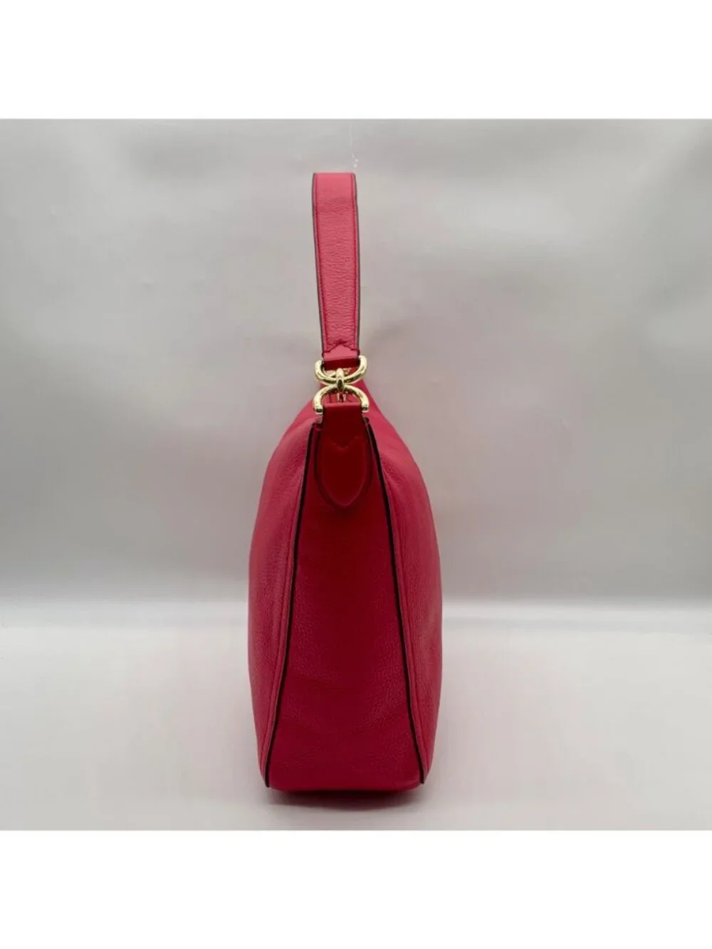 Furla Hot Pink Pebbled Leather Atena Hobo Bag